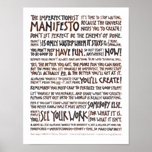 Imperfektionist Manifesto Poster - Walnut Ink