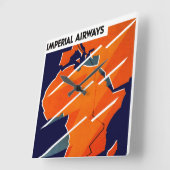 Imperial Airways Africa Quadratische Wanduhr (Winkel)