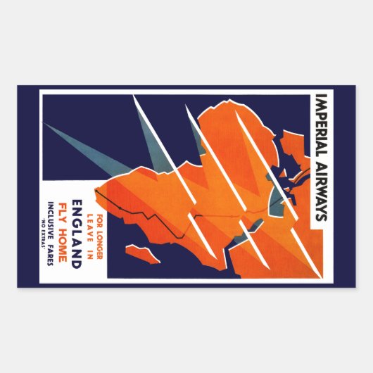 Imperial Airways Africa Rechteckiger Aufkleber (Vorderseite)