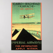 IMPERIAL AIRWAYS Air Service Retro Airlines Poster (Vorne)