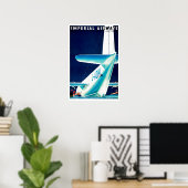 Imperial Airways Airlines Vintage Travel Poster (Heimbüro)