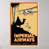 Imperial Airways ~ England - Ägypten - Indien Poster (Vorne)