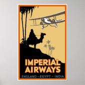 Imperial Airways ~ England - Ägypten - Indien Poster (Vorne)