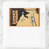 Imperial Airways ~ England - Ägypten - Indien Rechteckiger Aufkleber (Tasche)