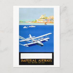 Imperial Airways England Vintage Poster Postkarte