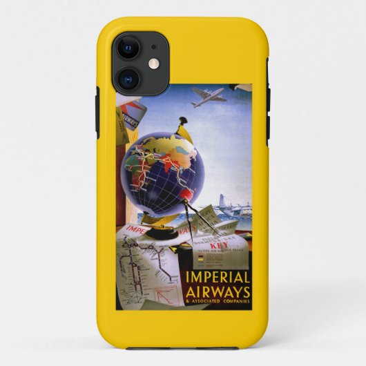 Imperial Airways Globe Case-Mate iPhone Hülle (Rückseite)