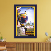 Imperial Airways Globe Leinwanddruck (Insitu (Wohnzimmer))