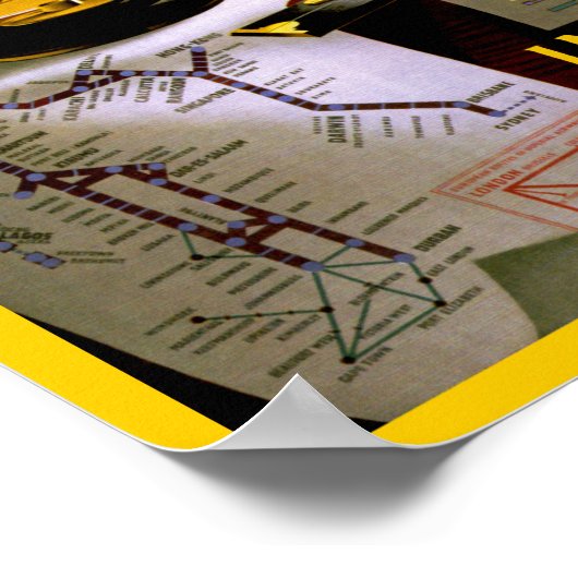 Imperial Airways Globe Poster (Ecke)