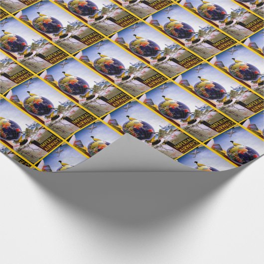 Imperial Airways-Kugel Geschenkpapier (Ecke)