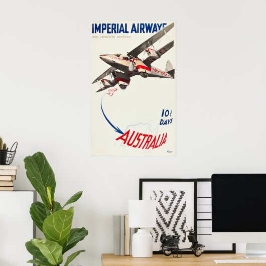 Imperial Airways Reiseplakat Poster (Heimbüro)