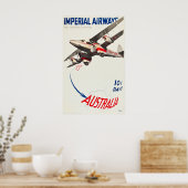 Imperial Airways Reiseplakat Poster (Küche)