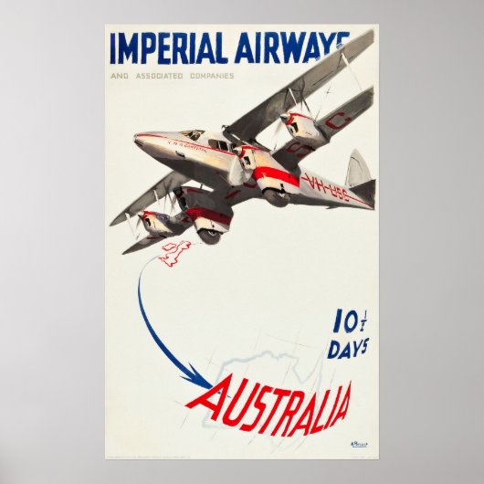 Imperial Airways Reiseplakat Poster (Vorne)