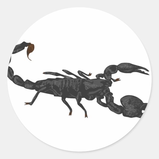 Imperial Black Scorpion Runder Aufkleber (Vorderseite)