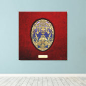 Imperial Faberge Eggs: Tsarevich Egg on Red Velvet Leinwanddruck (Insitu (Holzboden))