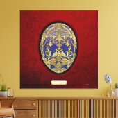 Imperial Faberge Eggs: Tsarevich Egg on Red Velvet Leinwanddruck (Insitu (Wohnzimmer))