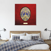 Imperial Faberge Eggs: Tsarevich Egg on Red Velvet Leinwanddruck (Insitu (Schlafzimmer))