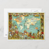 Imperial Federation Map of the World Showi Postkarte (Vorne/Hinten)