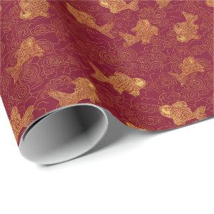 Imperial Fortune Golden Koi Fülle Geschenkpapier