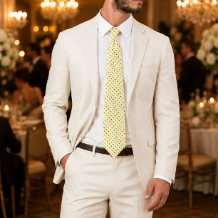 Imperial Halo   Luxus-Elfenbein & Gold Designer Krawatte