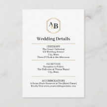 Imperial Luxe Monogramm-Einlagekarte