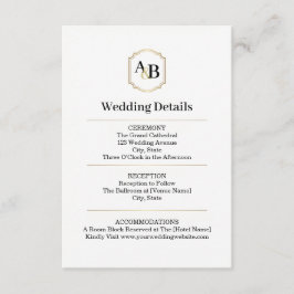 Imperial Luxe Monogramm-Einlagekarte Begleitkarte