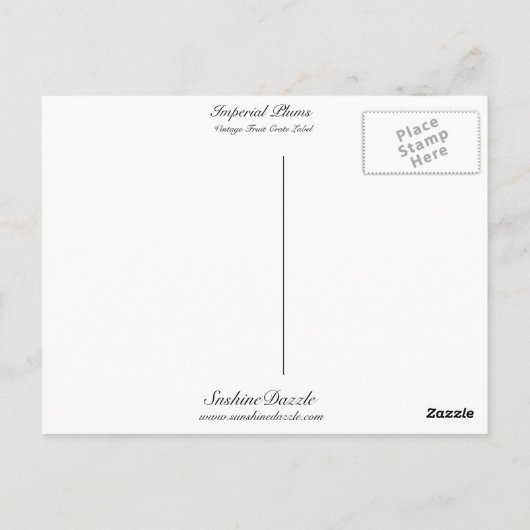 Imperial Plums Postkarte (Rückseite)