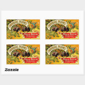 Imperial Plums Rechteckiger Aufkleber (Blatt)