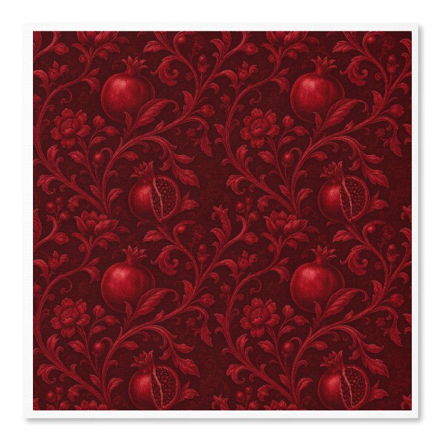 Imperial Ruby Garden | Granatapfel Persisch-(B) Tapete (Vorderseite)