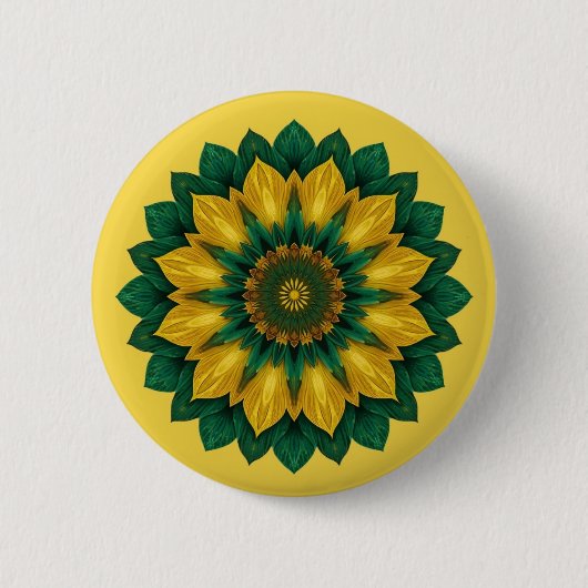 Imperial Solar Flower Mandala Luxury Keychain Button (Vorderseite)
