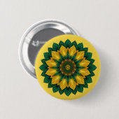 Imperial Solar Flower Mandala Luxury Keychain Button (Vorne & Hinten)