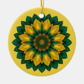 Imperial Solar Flower Mandala Luxury Keychain  Keramik Ornament