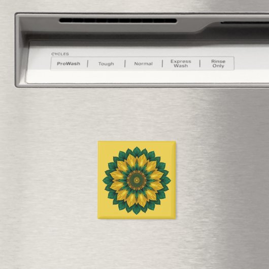 Imperial Solar Flower Mandala Luxury Keychain Magnet (In Situ (Geschirrspüler))