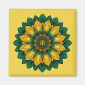Imperial Solar Flower Mandala Luxury Keychain Magnet (Vorne)