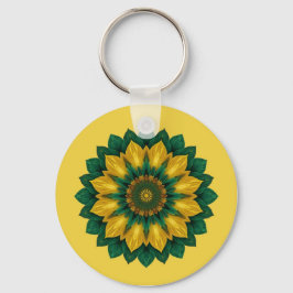Imperial Solar Flower Mandala Luxury Keychain Schlüsselanhänger