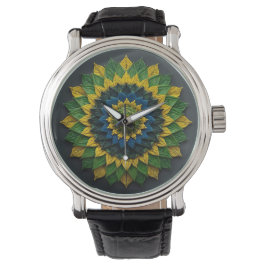 Imperial Solar Leaf Mandala Luxury Keychain - Emer Armbanduhr