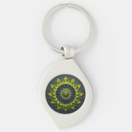 Imperial Solar Leaf Mandala Luxury Keychain - Emer Schlüsselanhänger