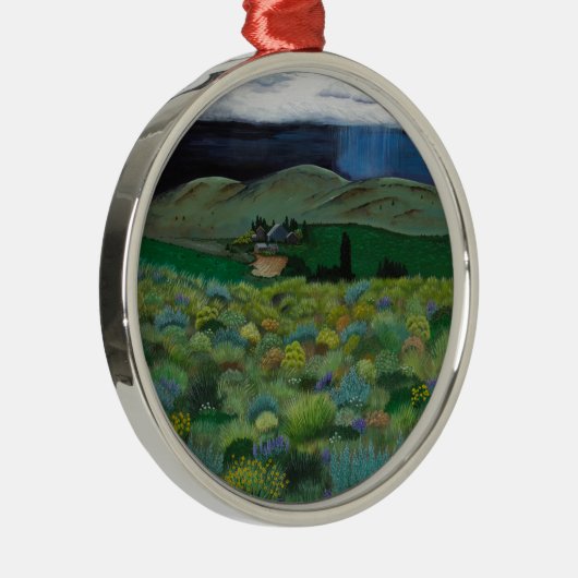 Imperial Stock Ranch Silbernes Ornament (Rechts)