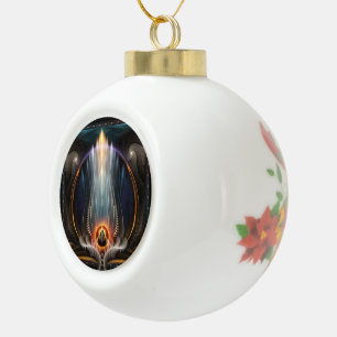 Imperial View Fraktal Art Keramik Ball Kugel-Ornament