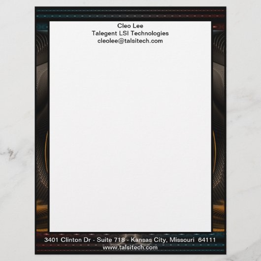 Imperial View Fraktal Art Letterhead Briefbogen (Vorderseite)