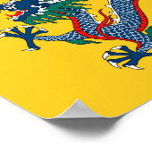 Imperial Yellow Dragon Flag, Qing Dynasty (China) Poster (Ecke)
