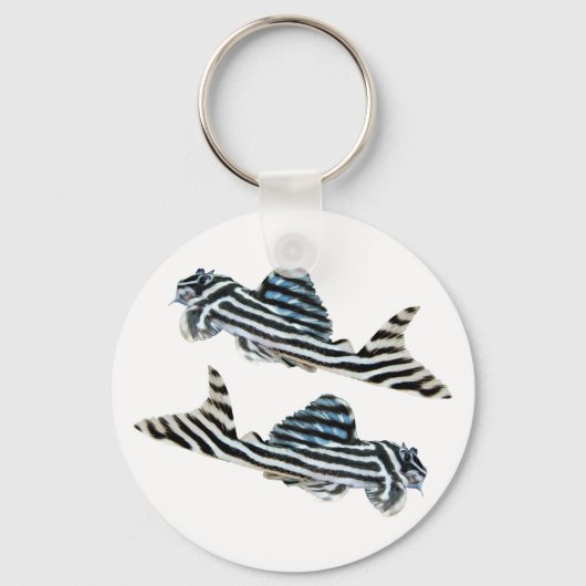 Imperial Zebra Pleco Schlüsselanhänger (Vorderseite)