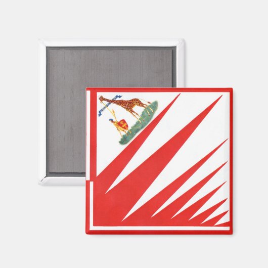 Imperiale Contrada della Giraffa - Giraffe Palio Magnet (Vorderseite/Rückseite)