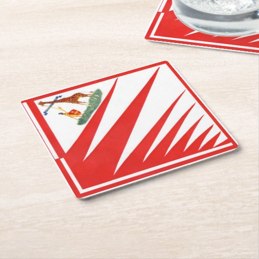 Imperiale Contrada della Giraffa - Giraffe Palio Rechteckiger Pappuntersetzer (angewinkelt)