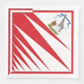 Imperiale Contrada della Giraffa - Giraffe Palio Serviette (Vorderseite)