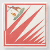 Imperiale Contrada della Giraffa - Giraffe Palio Steinuntersetzer (Vorderseite)