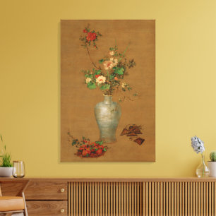 Imperiales chinesisches florales Stillleben von Ca Leinwanddruck