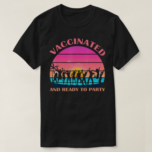 Impfbereit für Party Pro Impfung Sommer V T-Shirt (Design vorne)