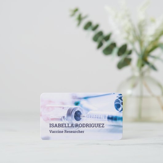 Impfforscher Visitenkarte (Stehend Vorderseite)