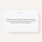 Impfkarte Ausweis (Rückseite)