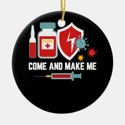 Impfmandat kommt und zwingt mich zur Vax Keramik Ornament (Vorne)